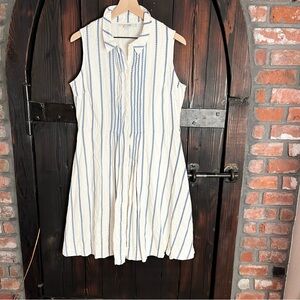 Boden US8 smocked pin stripe dress